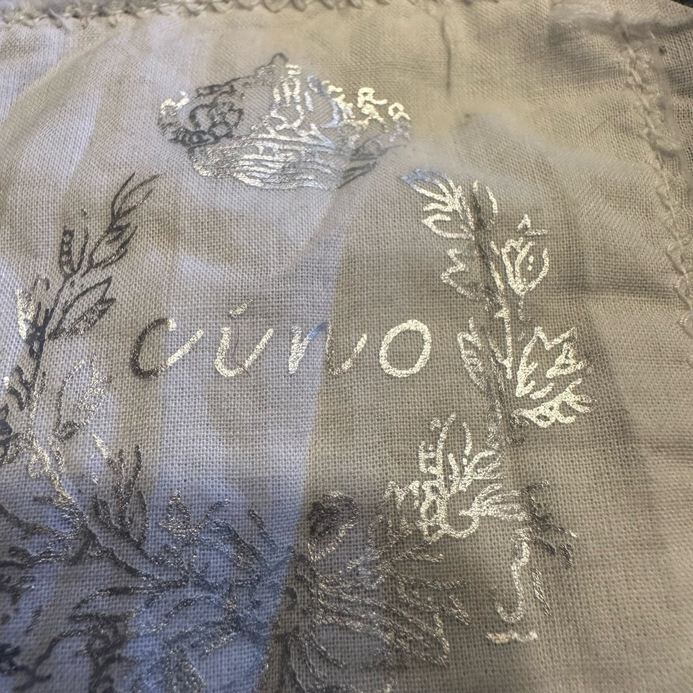Cino Crinkle Cotton Blue Paisley Floral Batik print Roll Tab Sleeves - Picture 3 of 13